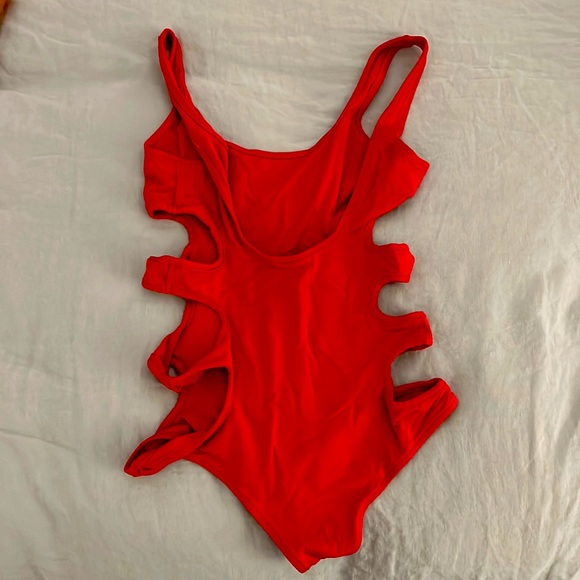 Red one piece with side cutouts - Picture 2 of 2